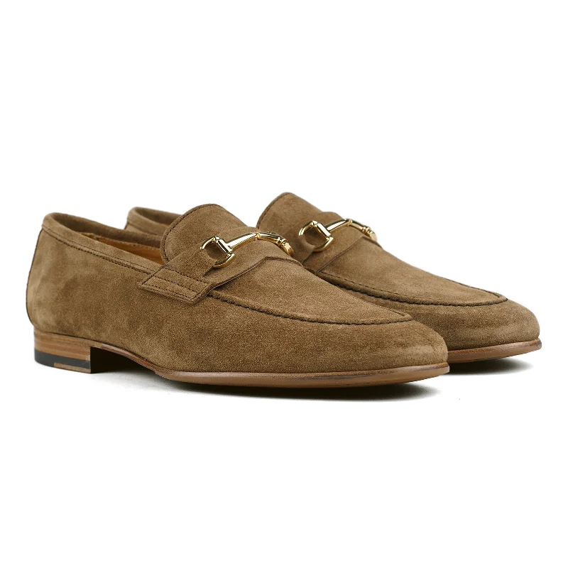 Blake Bit Loafer - Medium Brown Suede