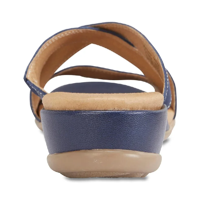 Caddy Sandal in Navy Nubuck