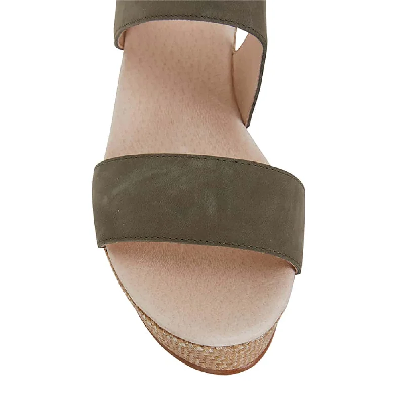 Caitlin Heel in Khaki Nubuck