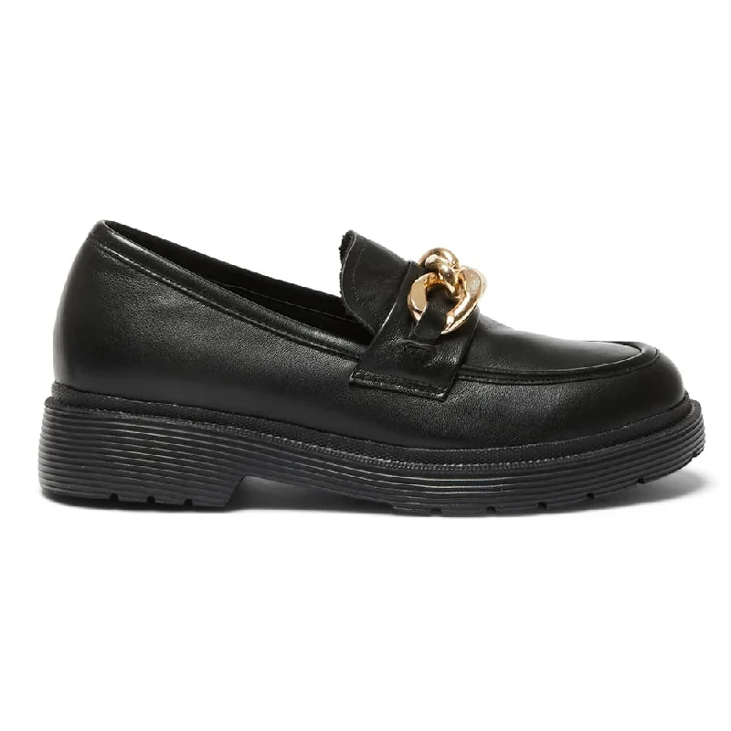 Eloise Loafer in Black Leather