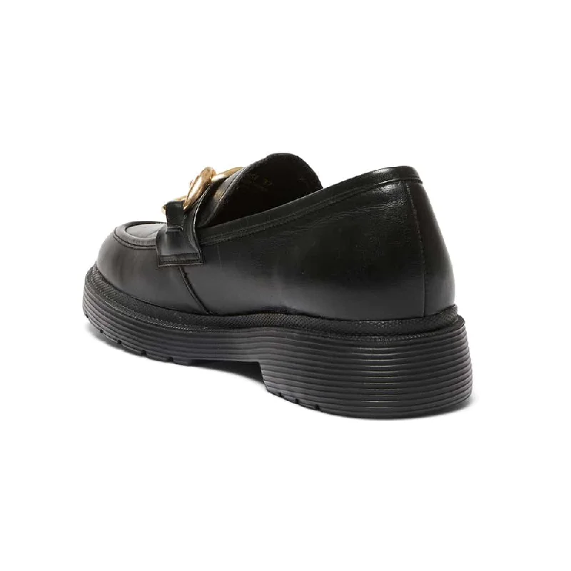 Eloise Loafer in Black Leather