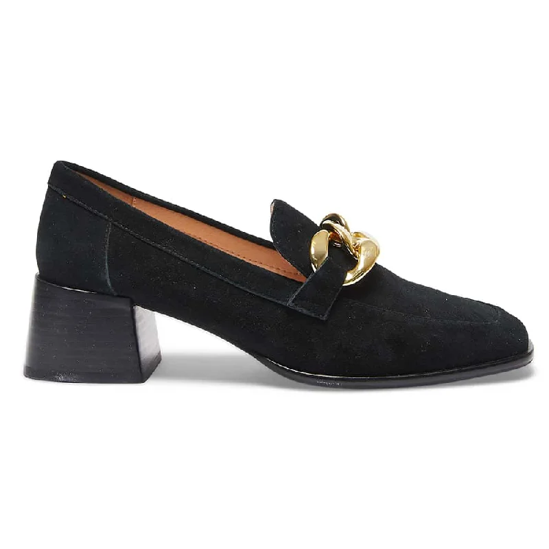 Fancy Loafer in Black Suede