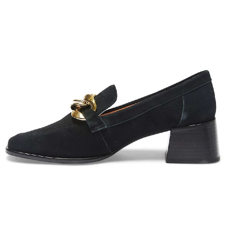 Fancy Loafer in Black Suede