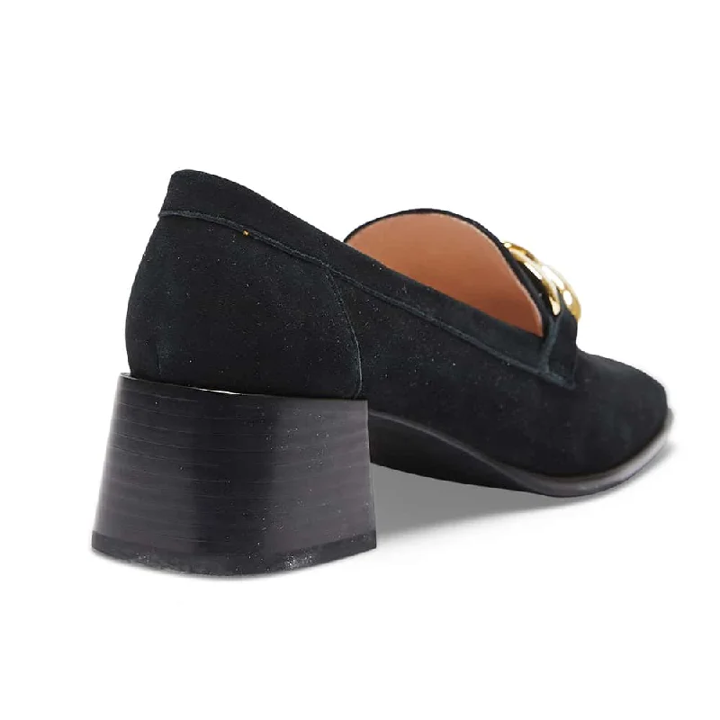 Fancy Loafer in Black Suede