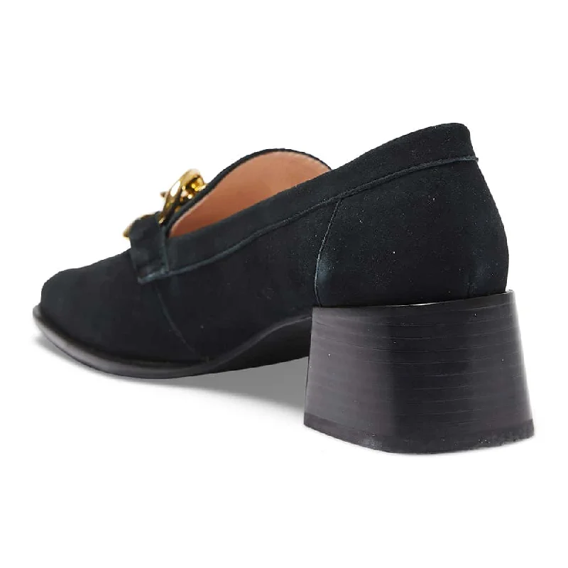 Fancy Loafer in Black Suede