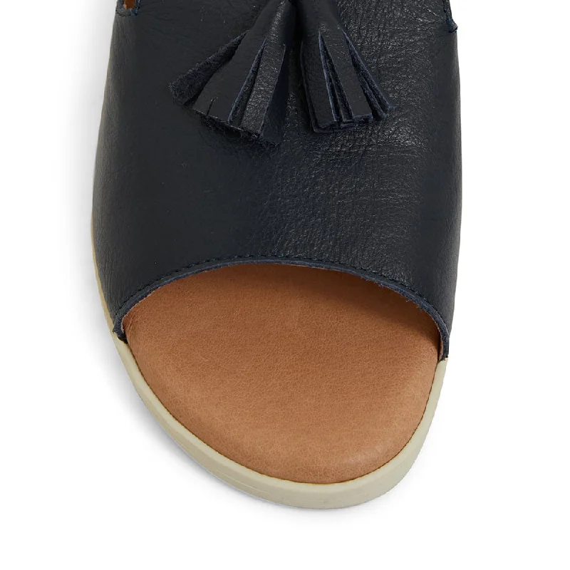 Gilmore Sandal in Navy Leather