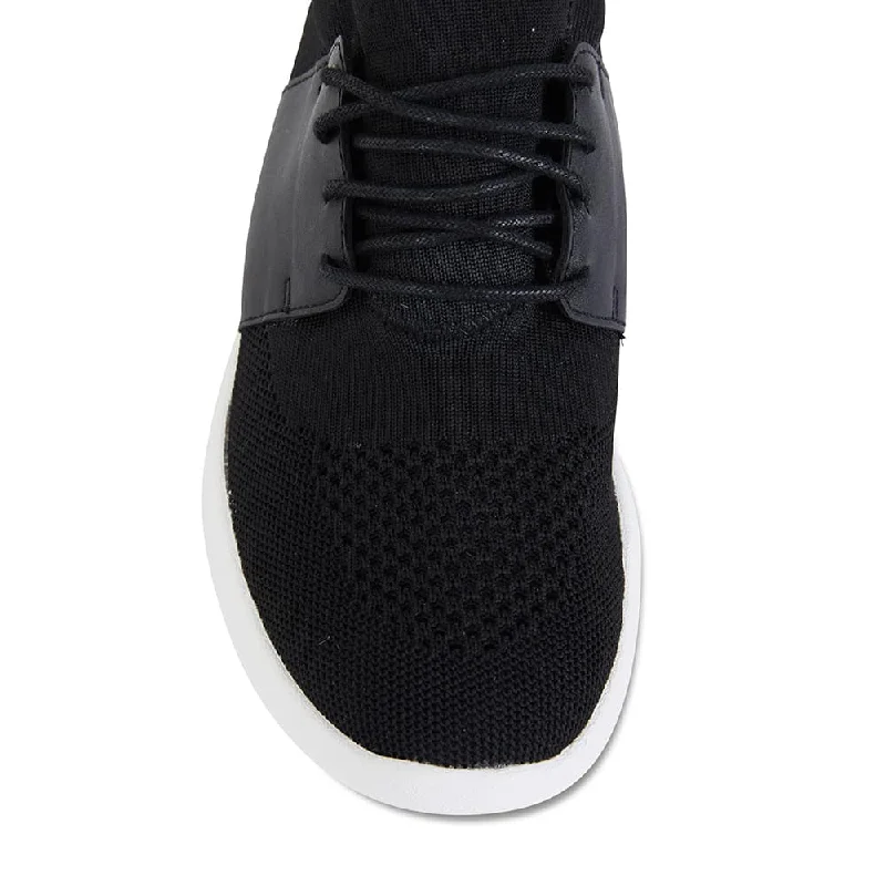 Guru Sneaker in Black Fabric