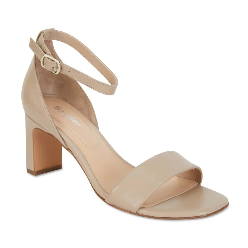 Harper Heel in Nude Leather