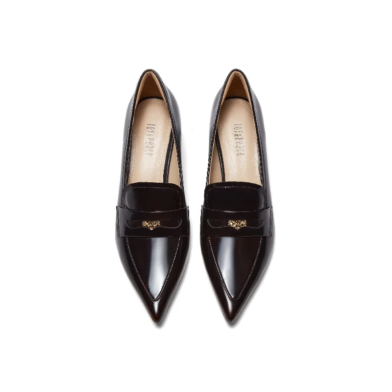 Pointed Toe Penny Loafers