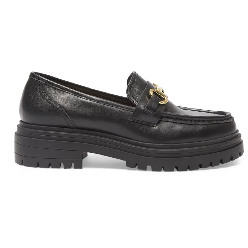 Kalista Loafer in Black Leather