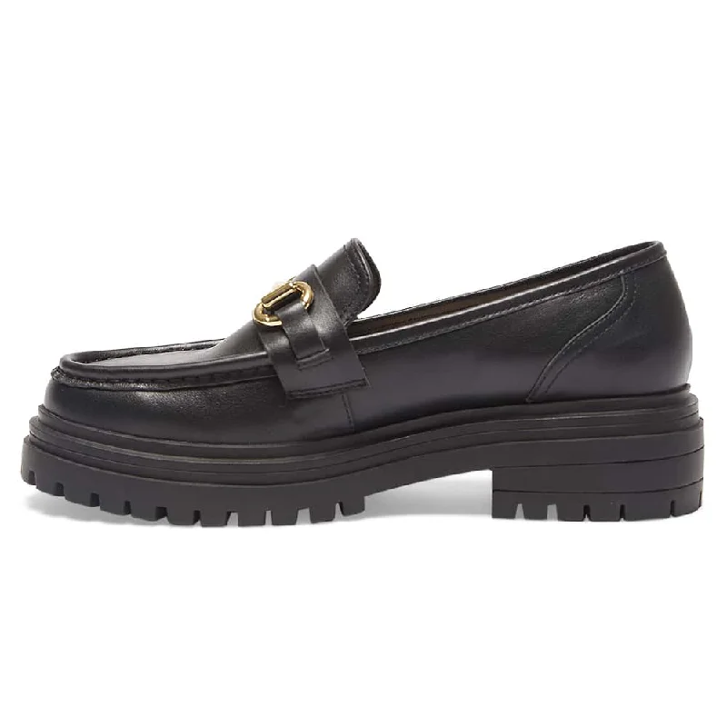 Kalista Loafer in Black Leather