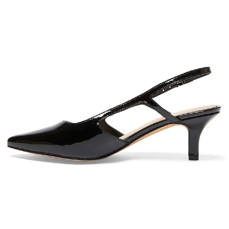 Nessa Heel in Black Patent