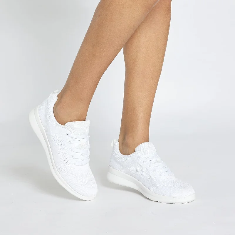 Quantum Sneaker in White Knit