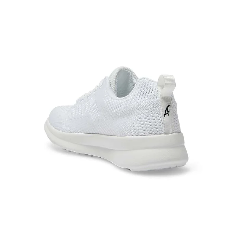 Quantum Sneaker in White Knit