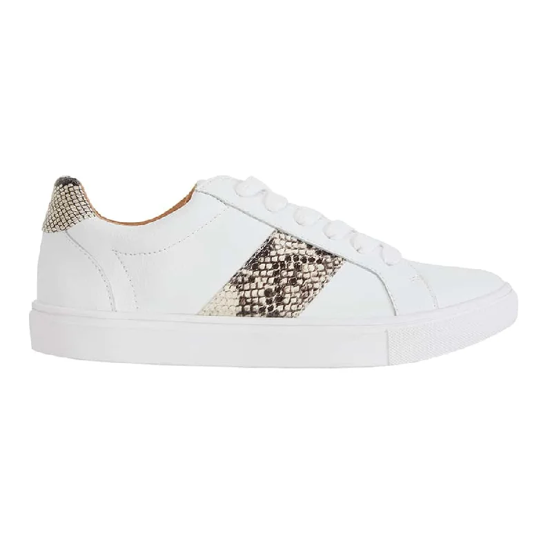 Storm Sneaker in White And Snake Print Leather