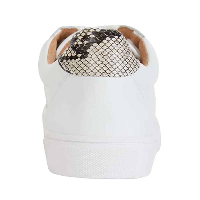 Storm Sneaker in White And Snake Print Leather