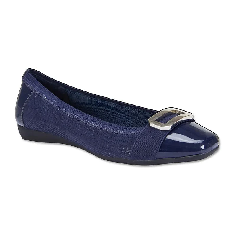 Tamsin Flat in Navy Patent