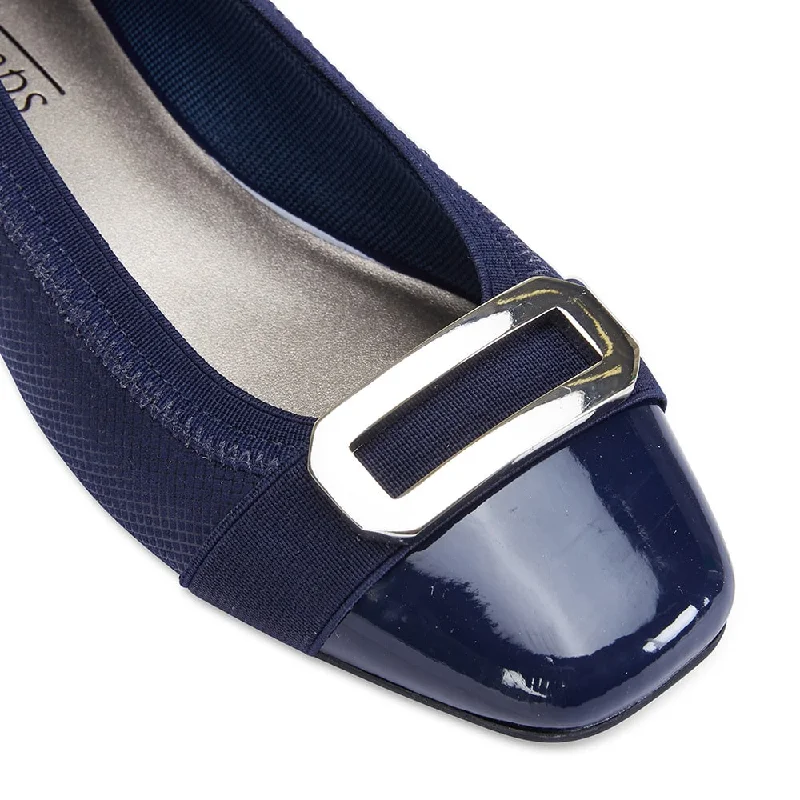 Tamsin Flat in Navy Patent