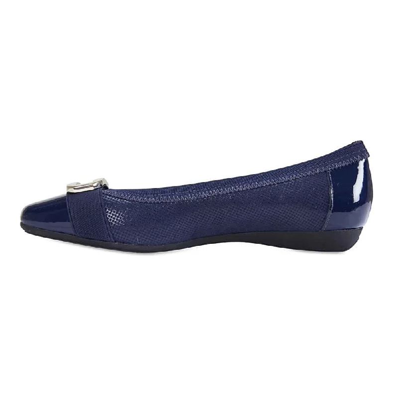 Tamsin Flat in Navy Patent