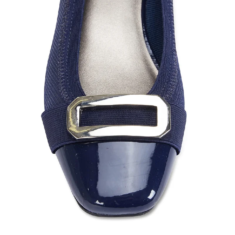 Tamsin Flat in Navy Patent