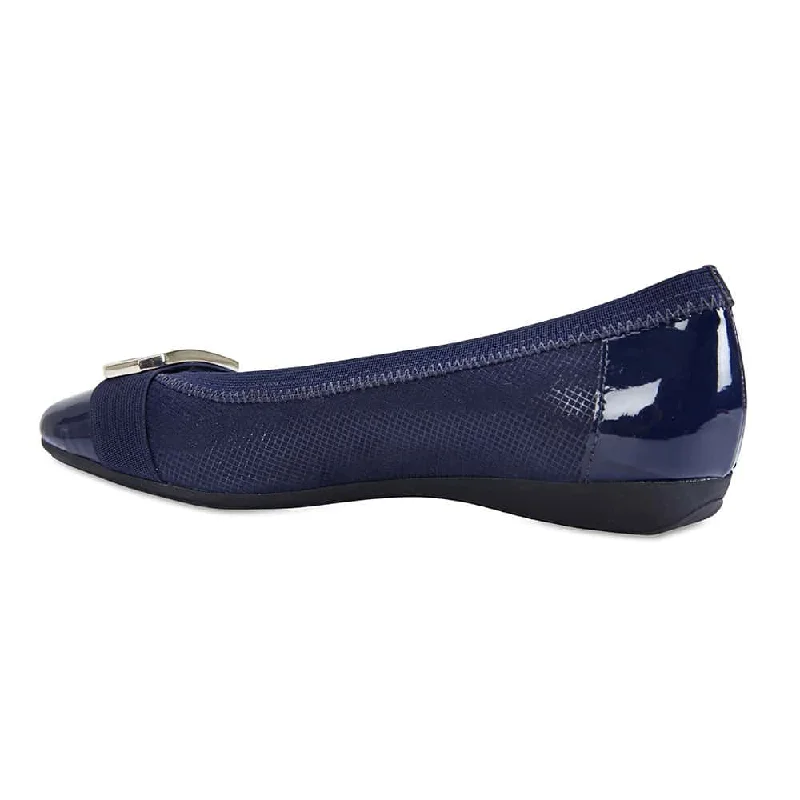 Tamsin Flat in Navy Patent