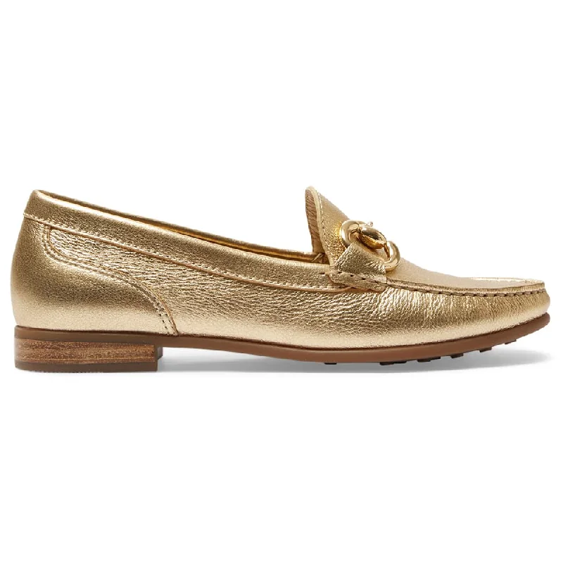 Tuscany Loafer in Gold Metallic Leather