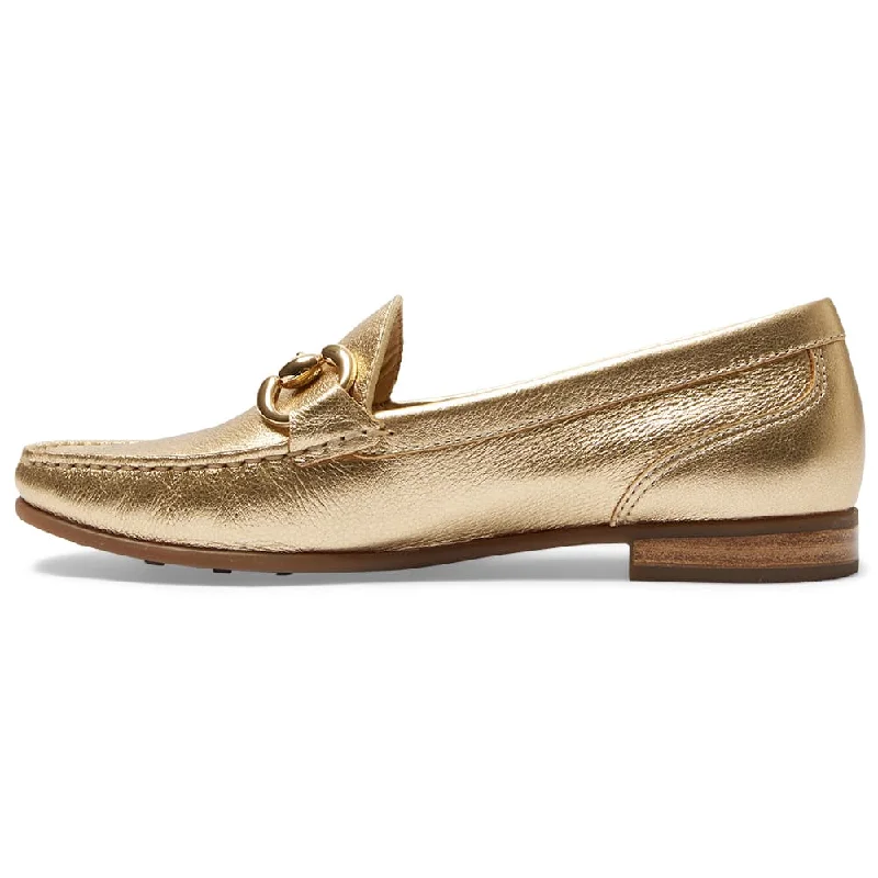 Tuscany Loafer in Gold Metallic Leather