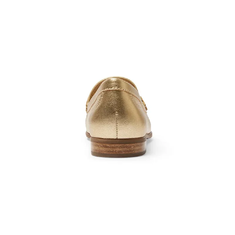 Tuscany Loafer in Gold Metallic Leather