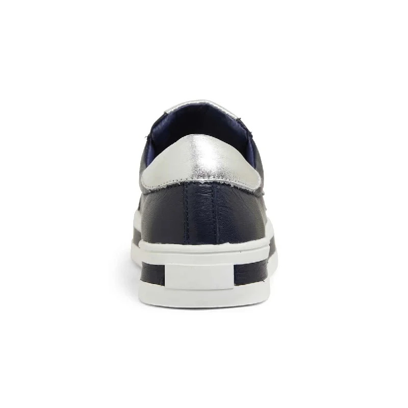 Ultra Sneaker in Navy And Silver Leather