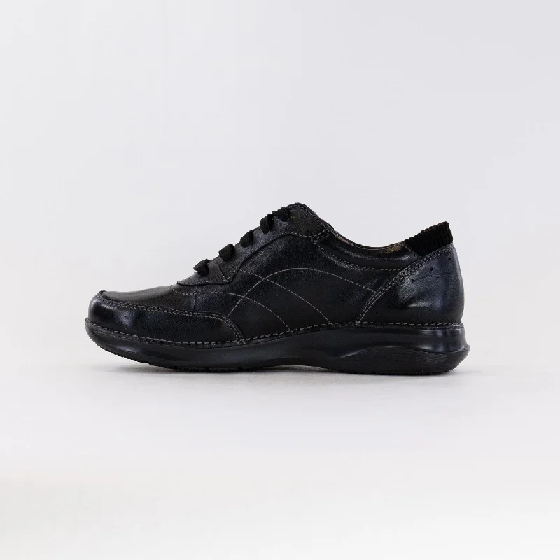 Clarks Appley Tie (Women's) - Black Leather