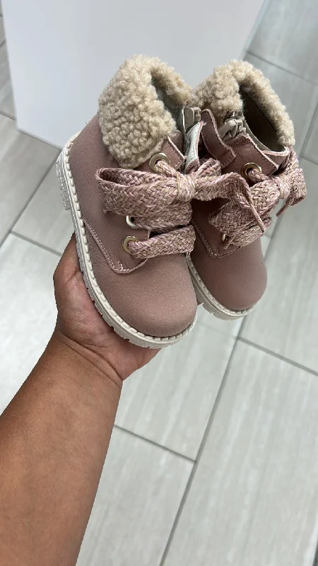 Andanines Pink Shearling Baby Boot