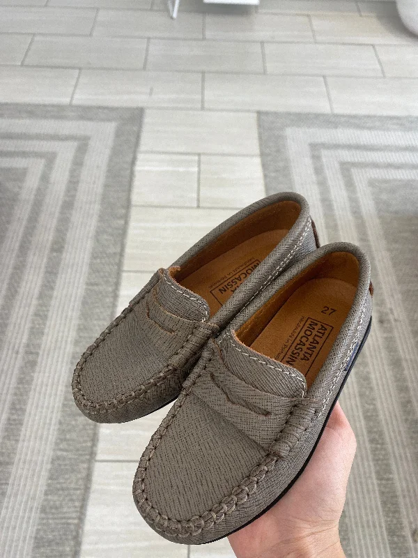 Atlanta Mocassin Taupe Textured Penny Loafer