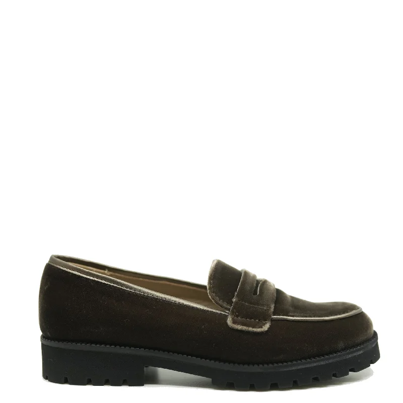 Beberlis Chocolate Velvet Chunky Loafer