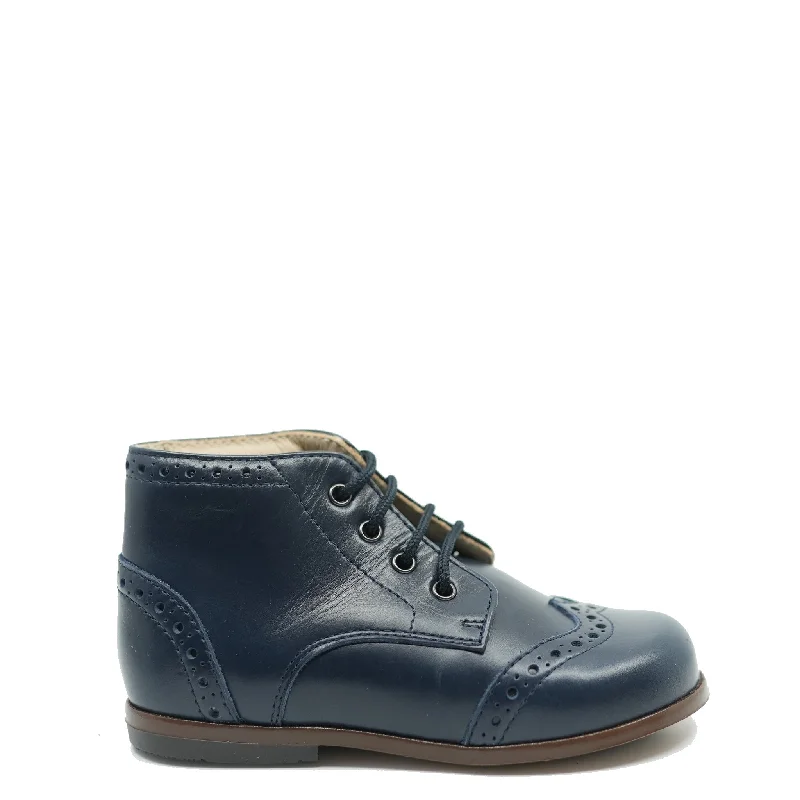 Beberlis Navy Wingtip Baby Bootie