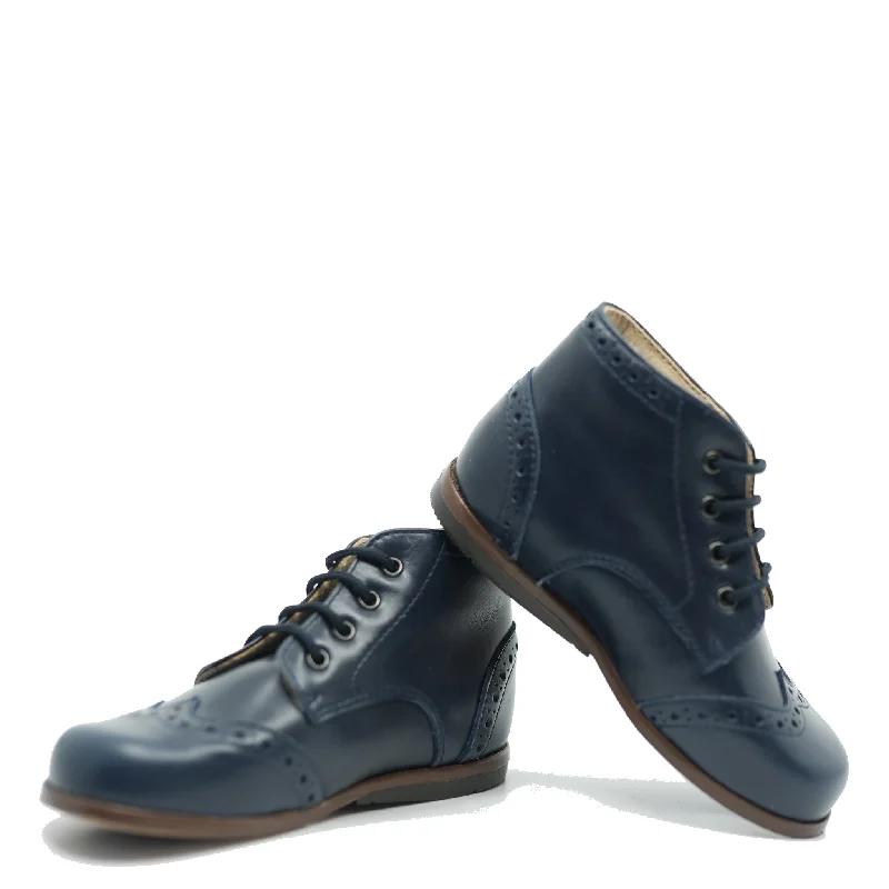 Beberlis Navy Wingtip Baby Bootie