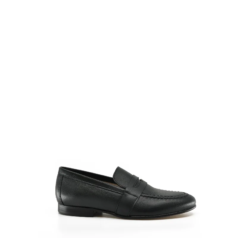 Hoo Navy Leather Penny Loafer