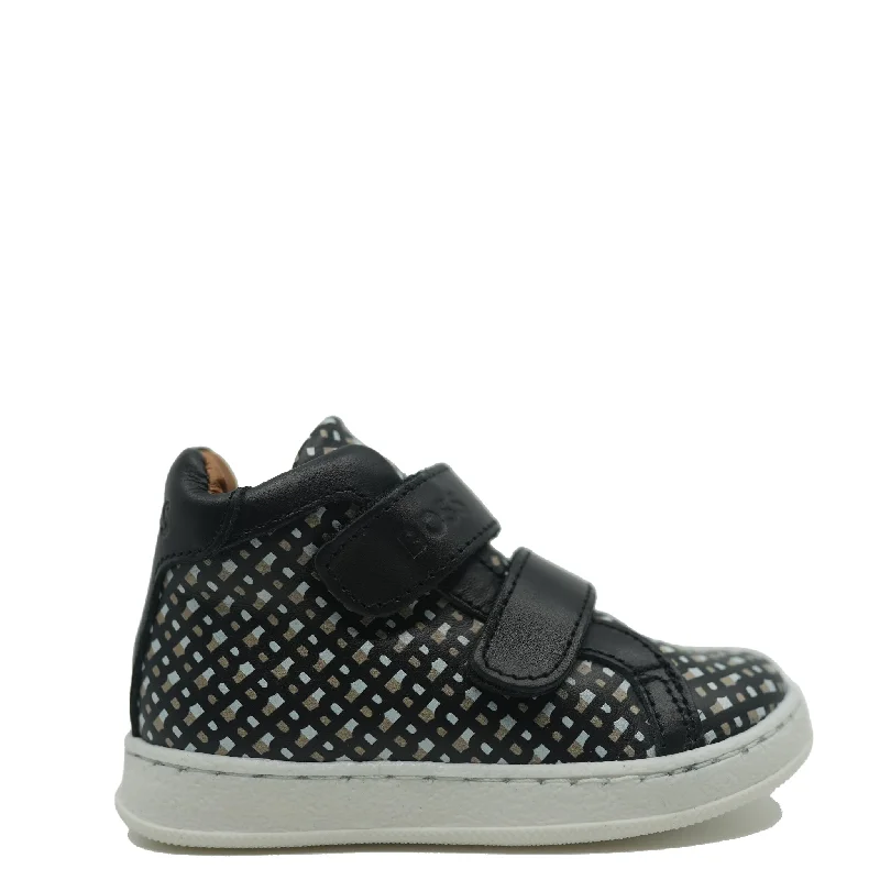 Hugo Boss Black Printed Velcro Baby Sneaker