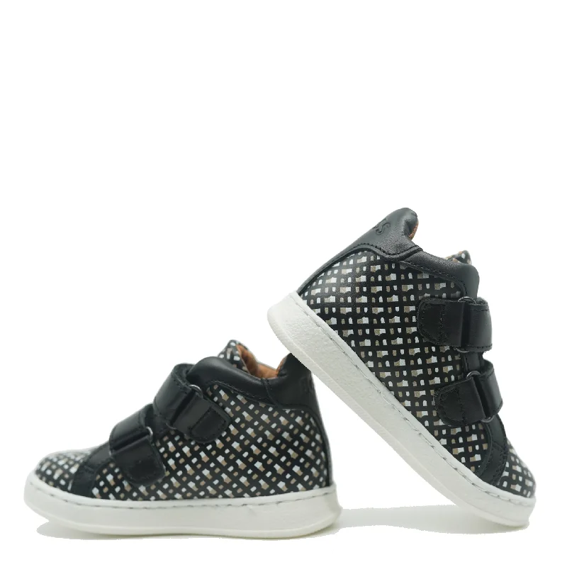 Hugo Boss Black Printed Velcro Baby Sneaker