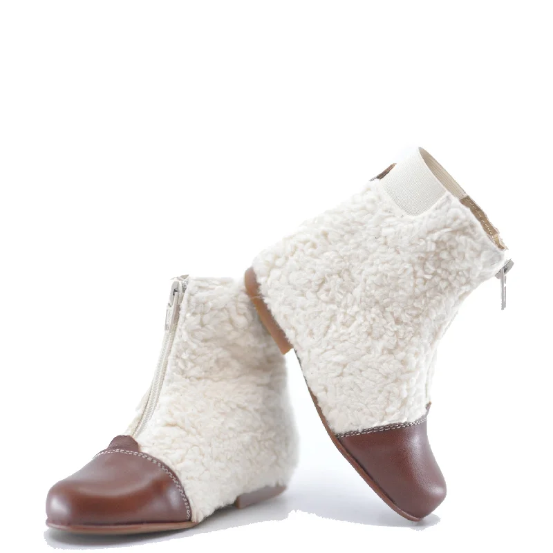 LMDI Luggage and Sherpa Zipper Bootie