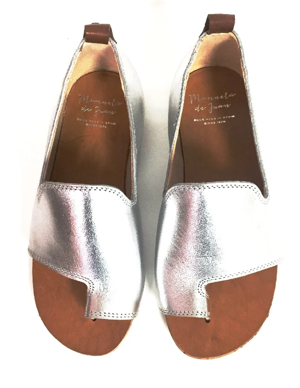 Manuela Silver Open-toe Sandal