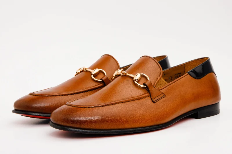 The Maratea Brown Leather shoe Bit Loafer Men Shoe