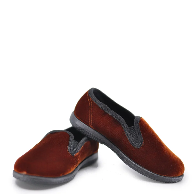 Pepe Brown Velvet Slip On Shoe