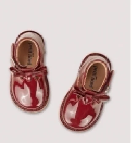 Petit Nord Cherry Patent Baby Bootie