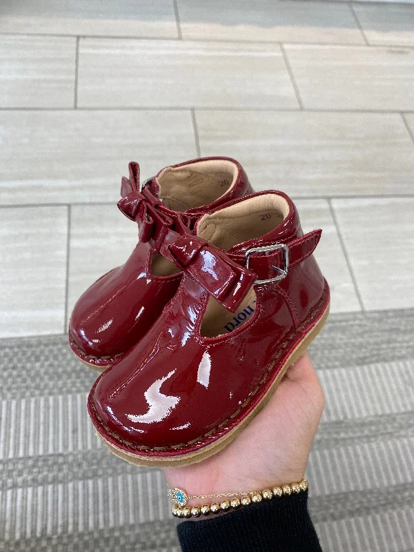 Petit Nord Cherry Patent Baby Bootie