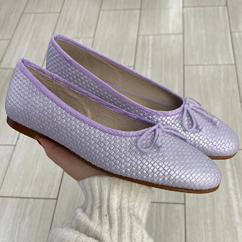 Spain+Co Lilac Basketweave Ballet Flat