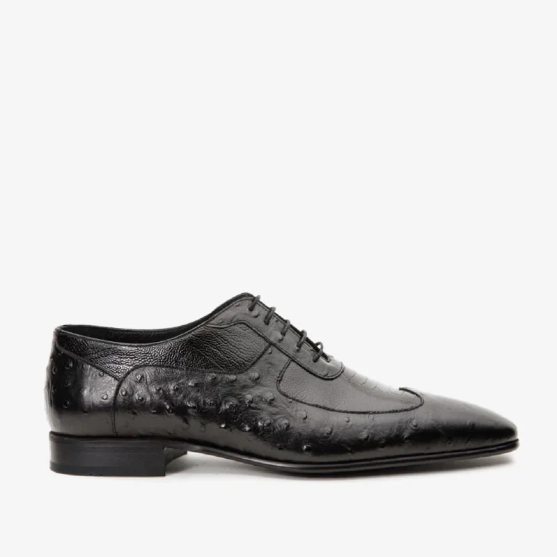 The Alabama Black Wingtip Oxford Men Shoe