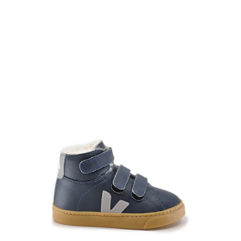 Veja Navy Hightop Fur Lined Sneaker