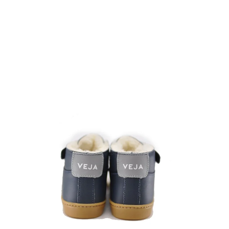 Veja Navy Hightop Fur Lined Sneaker