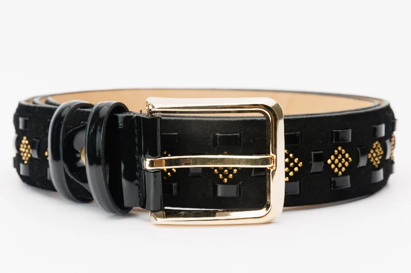 The Vicino Black Leather Belt