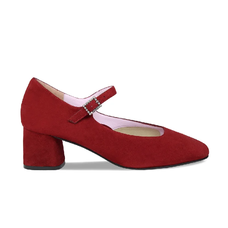 Vida: Cherry Red Suede